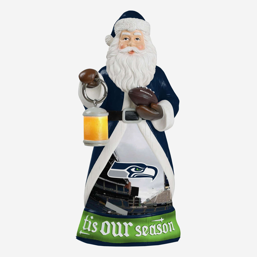 Seattle Seahawks Santa Figure With Light Up Lantern FOCO - FOCO.com