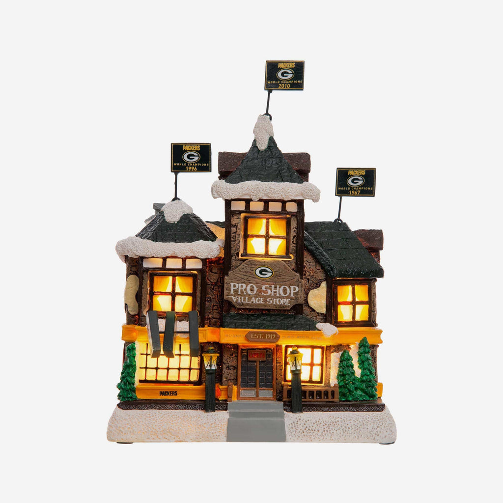 Green Bay Packers Light Up Resin Team Village FOCO - FOCO.com