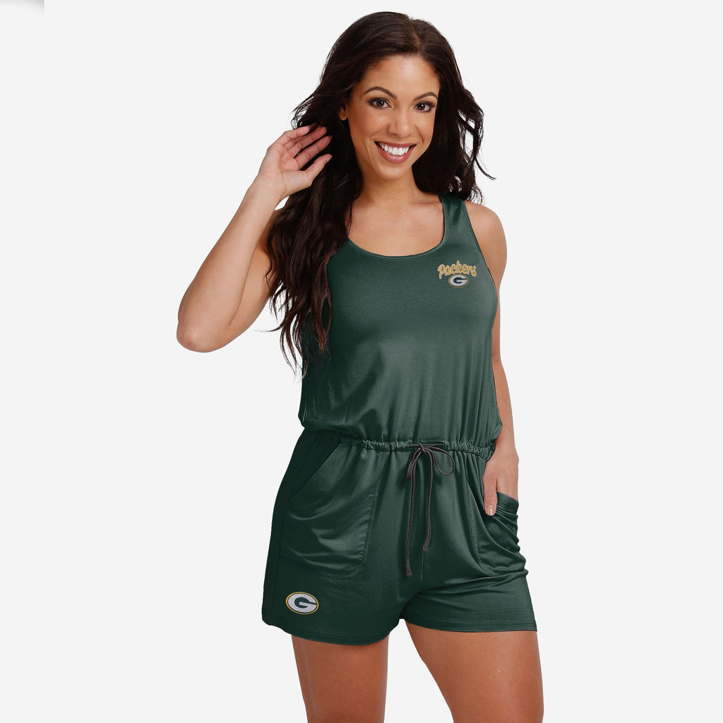 Green Bay Packers Womens Game Ready Romper FOCO S - FOCO.com