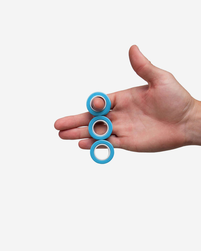 Solid Light Blue 6 Pack Magnetic Finger Rings FOCO - FOCO.com