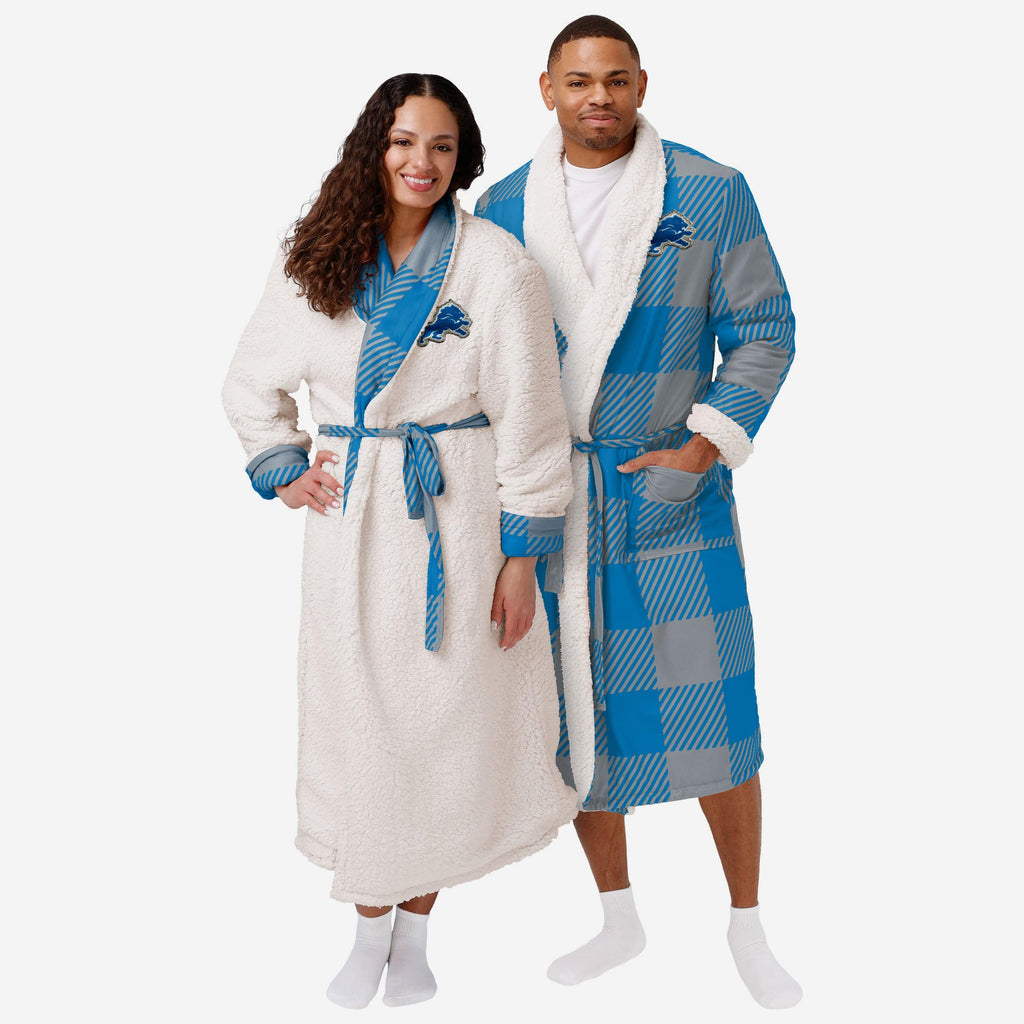 Detroit Lions Lounge Life Reversible Robe FOCO S/M - FOCO.com