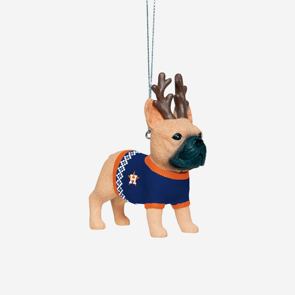 Houston Astros French Bulldog Wearing Sweater Ornament FOCO - FOCO.com