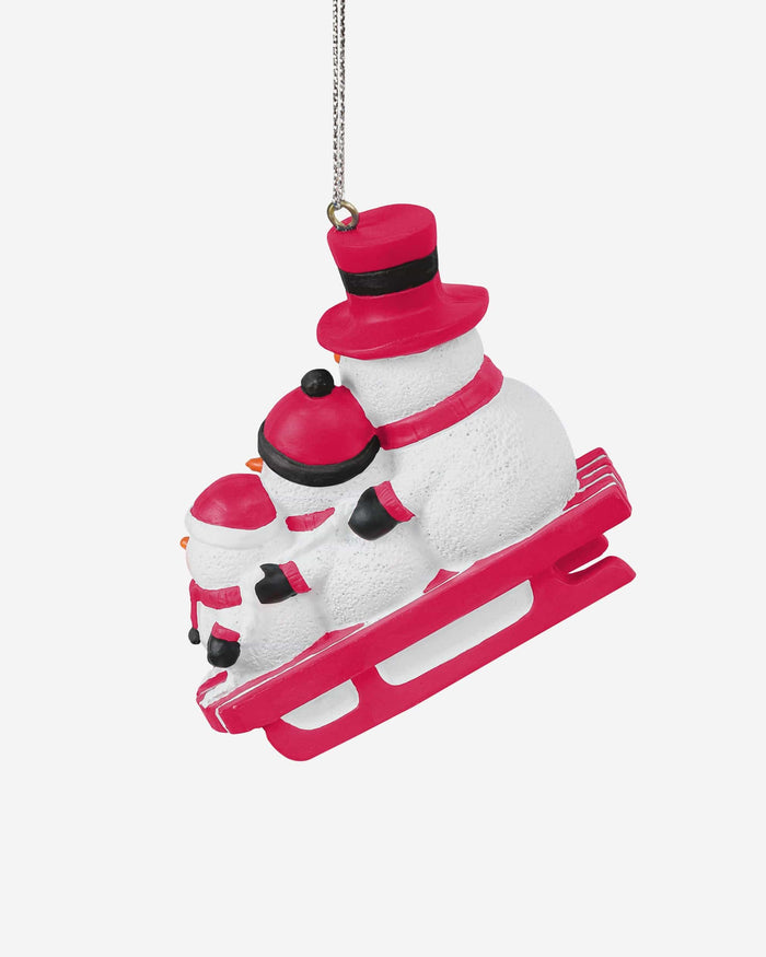 Cincinnati Reds Sledding Snowmen Ornament FOCO - FOCO.com