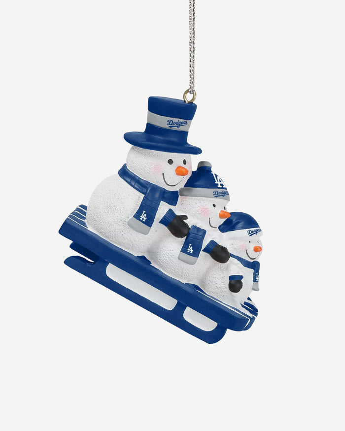 Los Angeles Dodgers Sledding Snowmen Ornament FOCO - FOCO.com