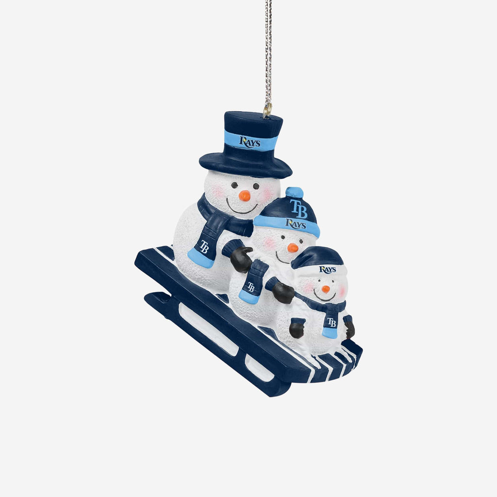 Tampa Bay Rays Sledding Snowmen Ornament FOCO - FOCO.com