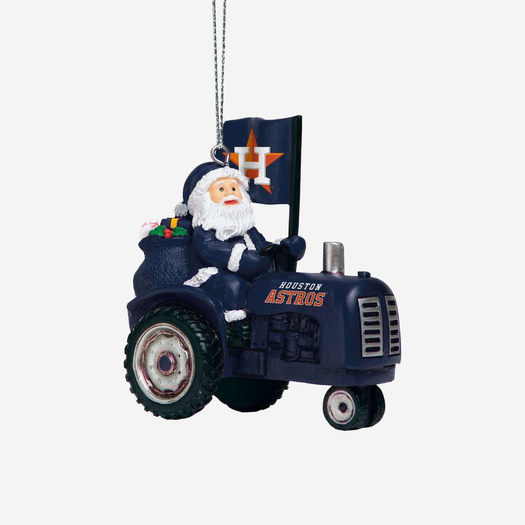 Houston Astros Santa Riding Tractor Ornament FOCO - FOCO.com