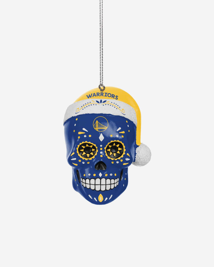 Golden State Warriors Sugar Skull Ornament FOCO - FOCO.com