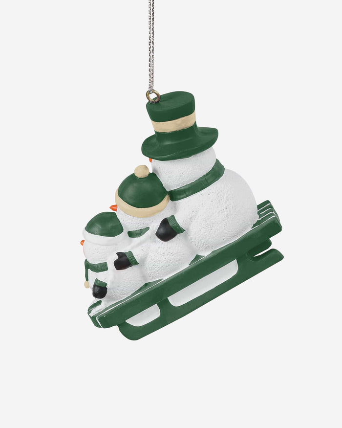 Milwaukee Bucks Sledding Snowmen Ornament FOCO - FOCO.com