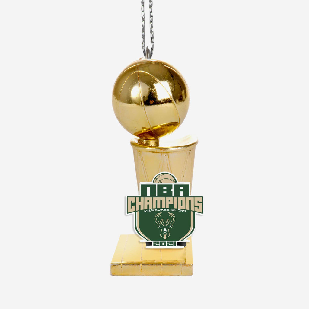 Milwaukee Bucks 2021 NBA Champions Trophy Ornament FOCO - FOCO.com