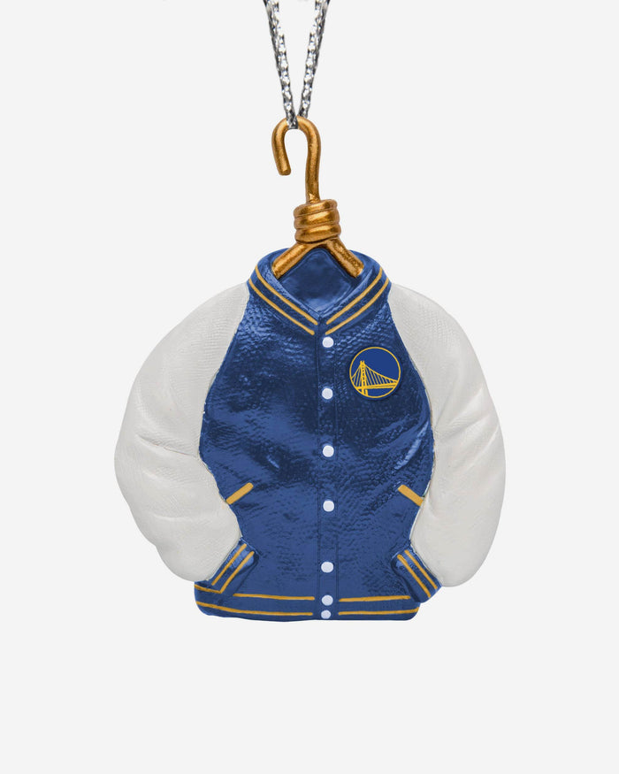 Golden State Warriors Varsity Jacket Ornament FOCO - FOCO.com