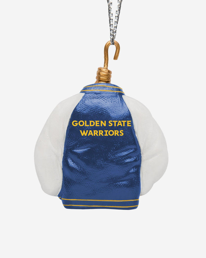 Golden State Warriors Varsity Jacket Ornament FOCO - FOCO.com
