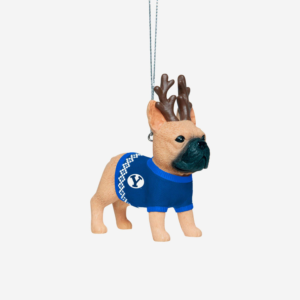 BYU Cougars French Bulldog Wearing Sweater Ornament FOCO - FOCO.com