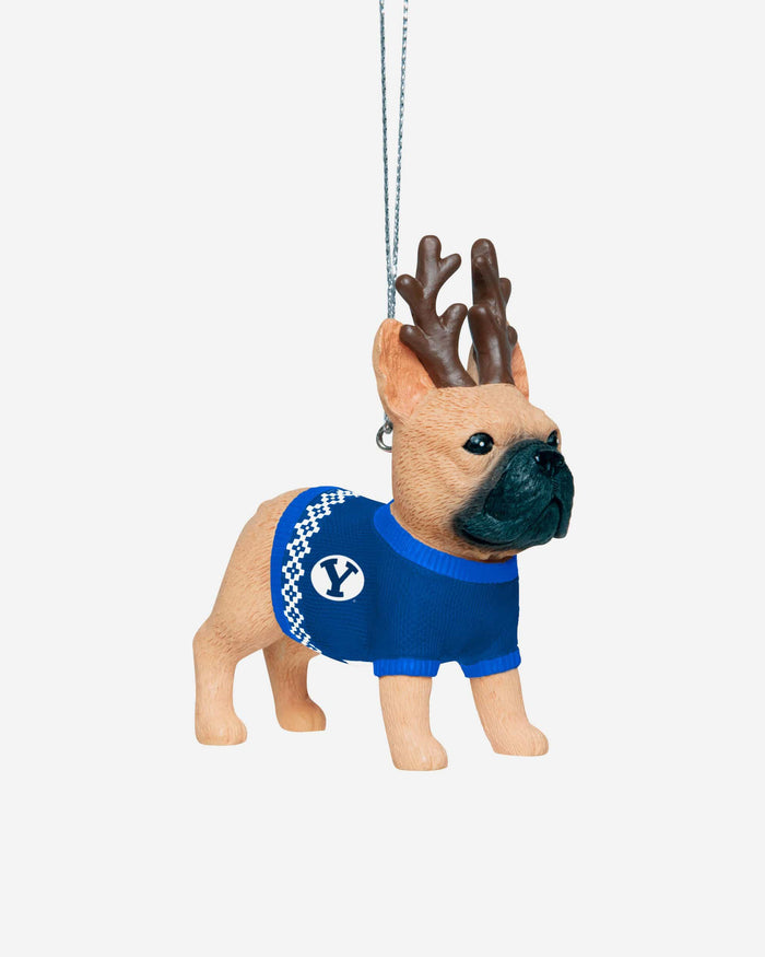 BYU Cougars French Bulldog Wearing Sweater Ornament FOCO - FOCO.com