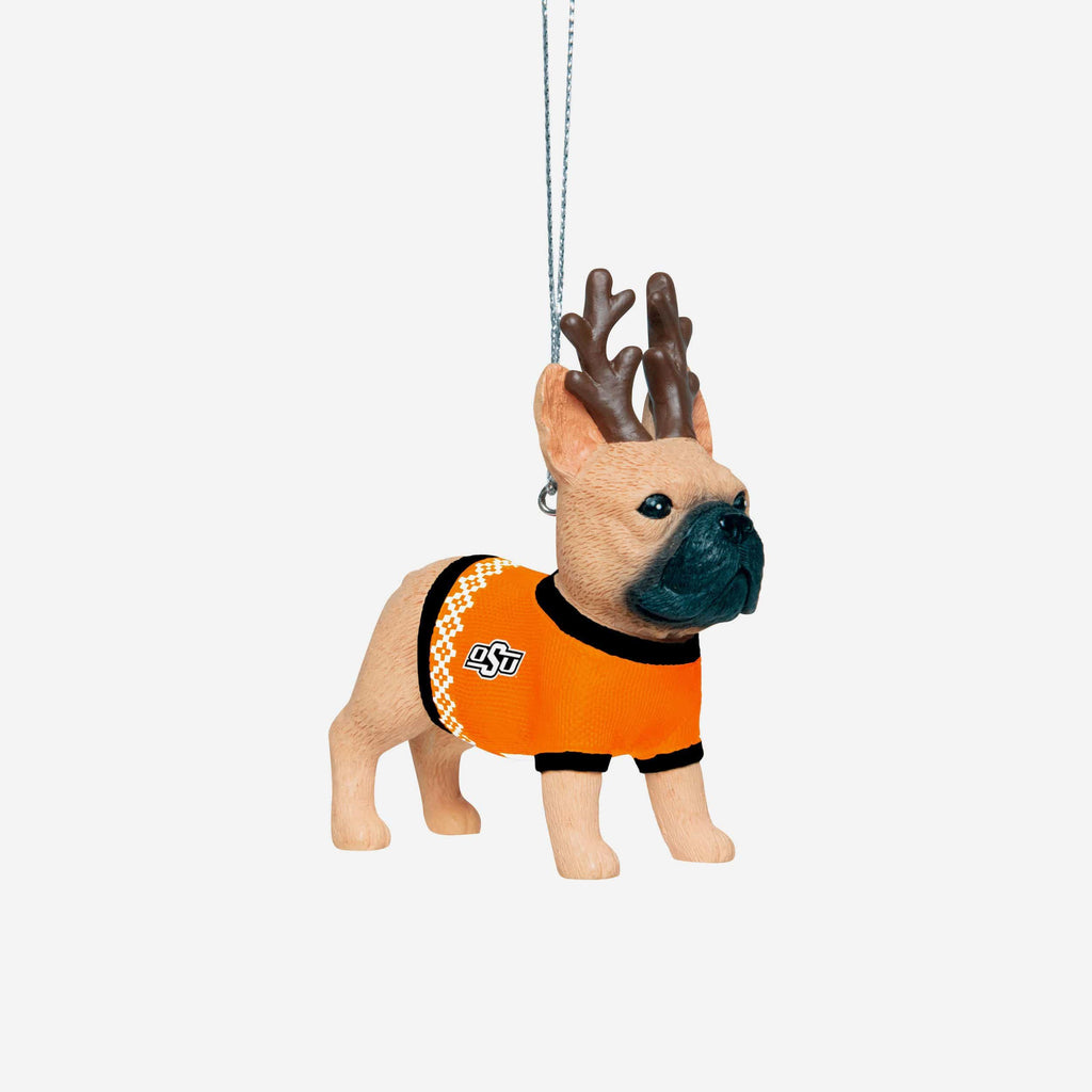 Oklahoma State Cowboys French Bulldog Wearing Sweater Ornament FOCO - FOCO.com