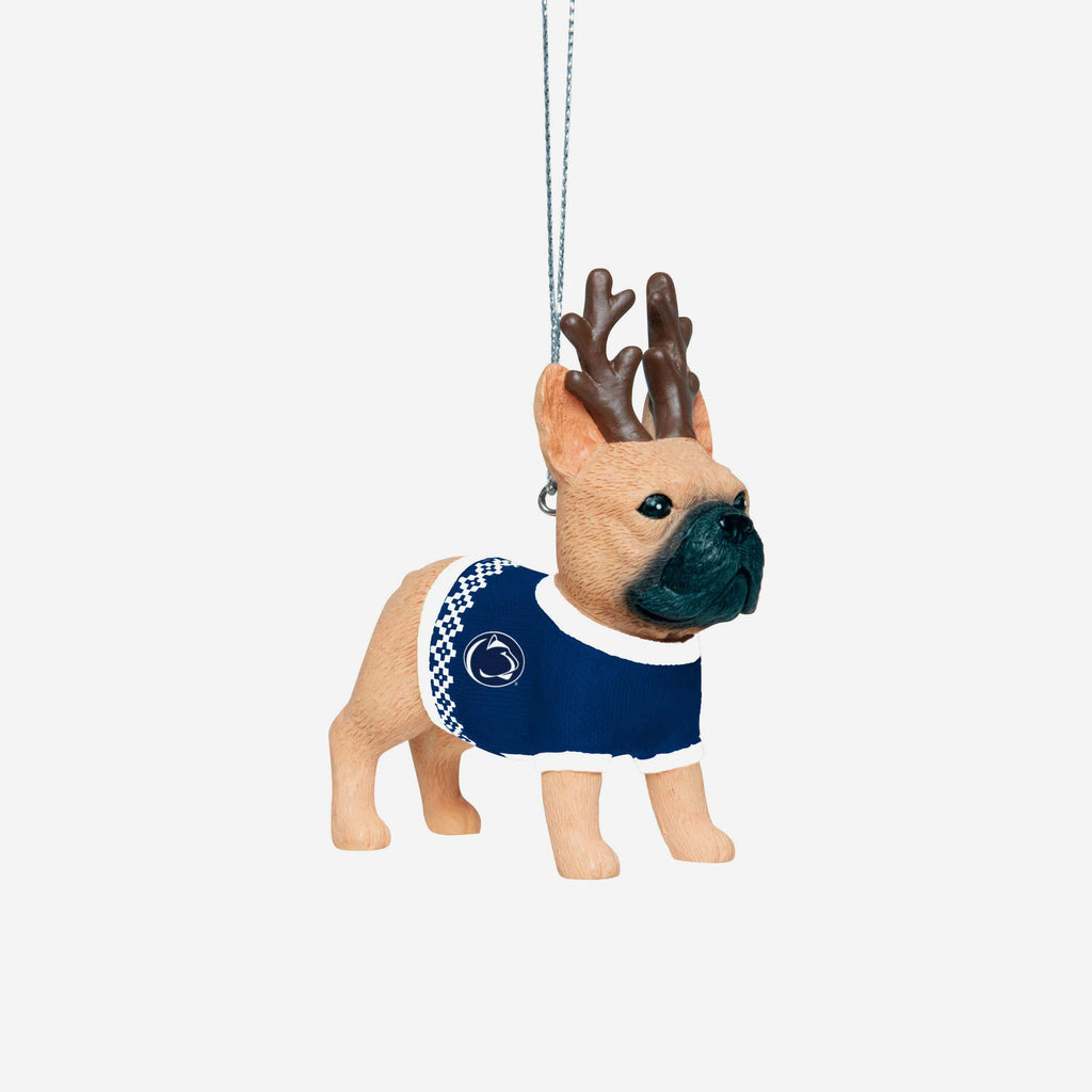 Penn State Nittany Lions French Bulldog Wearing Sweater Ornament FOCO - FOCO.com