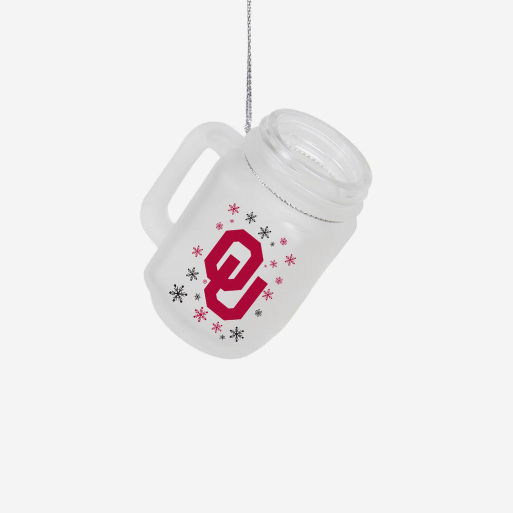 Oklahoma Sooners Mason Jar Ornament FOCO - FOCO.com