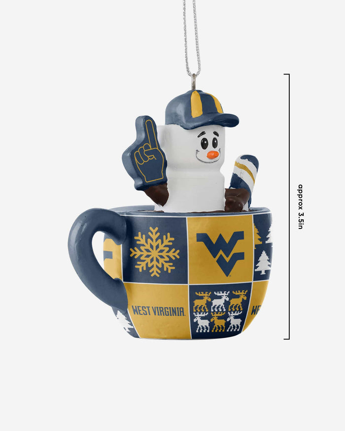 West Virginia Mountaineers Smores Mug Ornament FOCO - FOCO.com