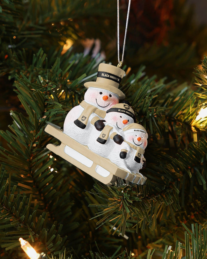 Army Black Knights Sledding Snowmen Ornament FOCO - FOCO.com