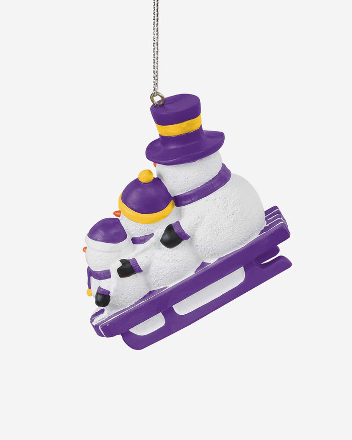 East Carolina Pirates Sledding Snowmen Ornament FOCO - FOCO.com