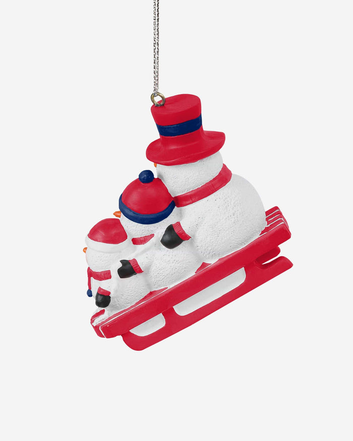 Ole Miss Rebels Sledding Snowmen Ornament FOCO - FOCO.com