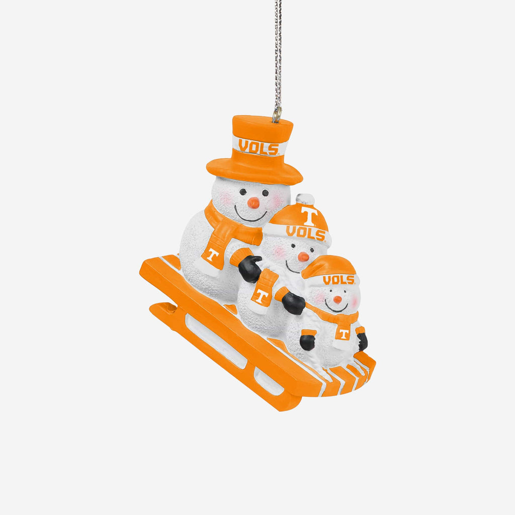 Tennessee Volunteers Sledding Snowmen Ornament FOCO - FOCO.com