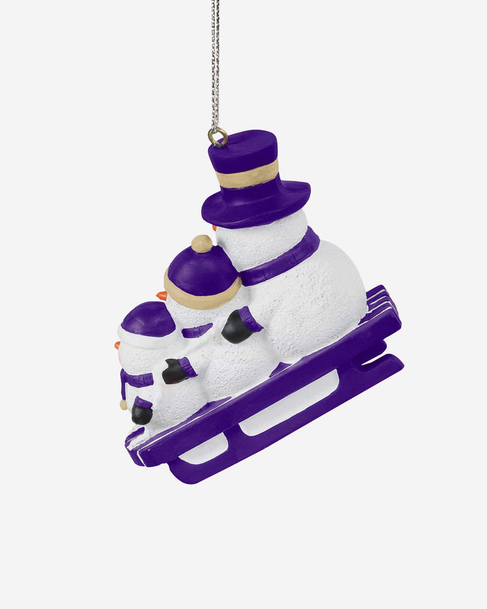 Washington Huskies Sledding Snowmen Ornament FOCO - FOCO.com