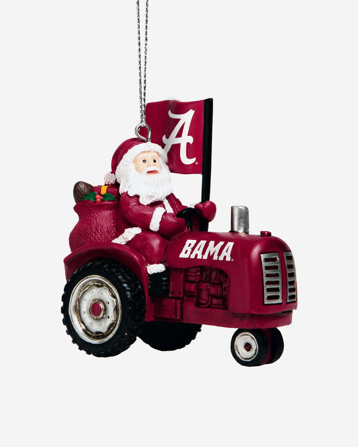 Alabama Crimson Tide Santa Riding Tractor Ornament FOCO - FOCO.com