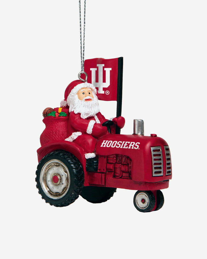 Indiana Hoosiers Santa Riding Tractor Ornament FOCO - FOCO.com
