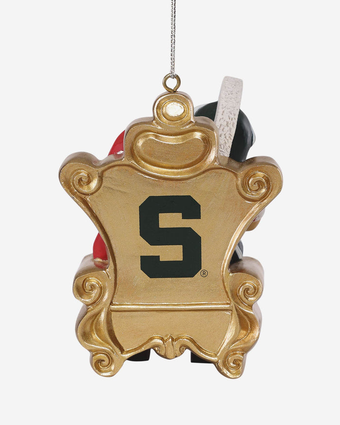 Sparty Michigan State Spartans Mascot On Santa's Lap Ornament Foco - FOCO.com