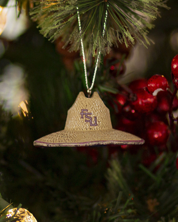 Florida State Seminoles Straw Hat Ornament FOCO - FOCO.com