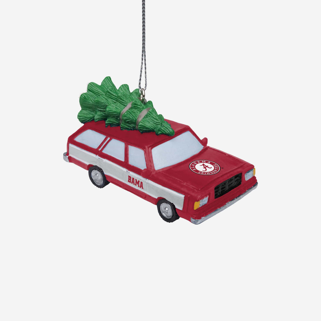 Alabama Crimson Tide Station Wagon With Tree Ornament FOCO - FOCO.com