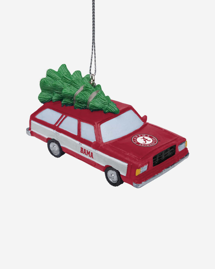 Alabama Crimson Tide Station Wagon With Tree Ornament FOCO - FOCO.com