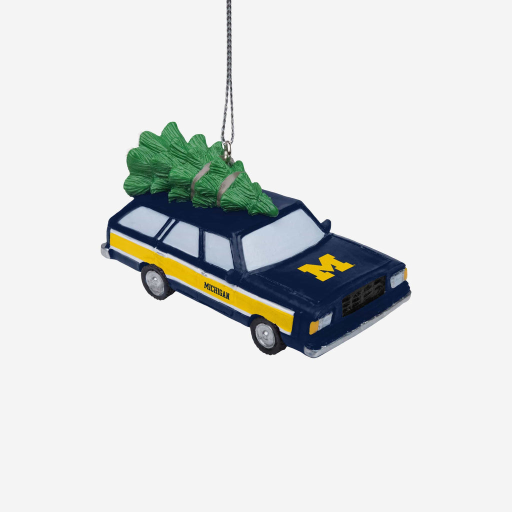 Michigan Wolverines Station Wagon With Tree Ornament FOCO - FOCO.com