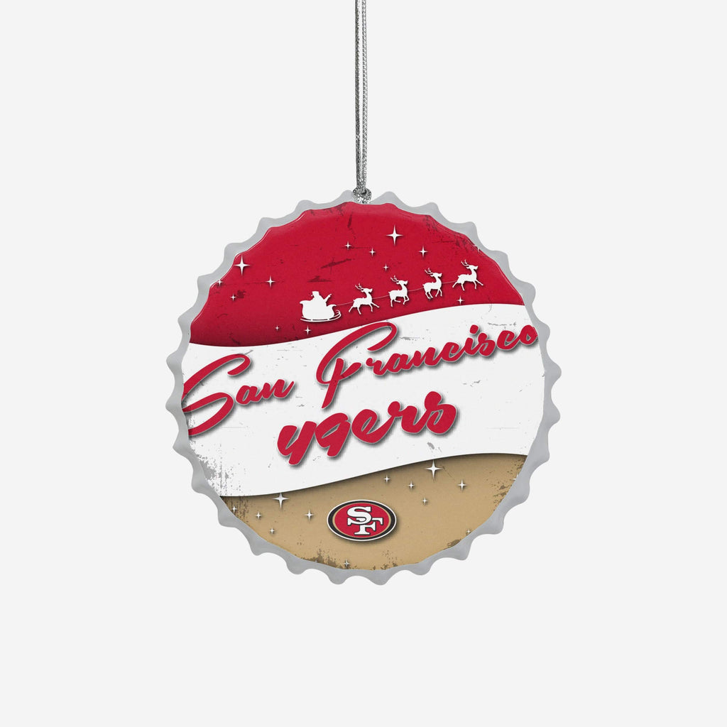 San Francisco 49ers Bottlecap Sign Ornament FOCO - FOCO.com