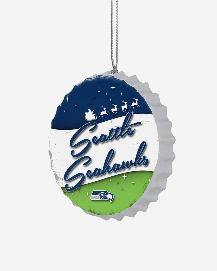 Seattle Seahawks Bottlecap Sign Ornament FOCO - FOCO.com