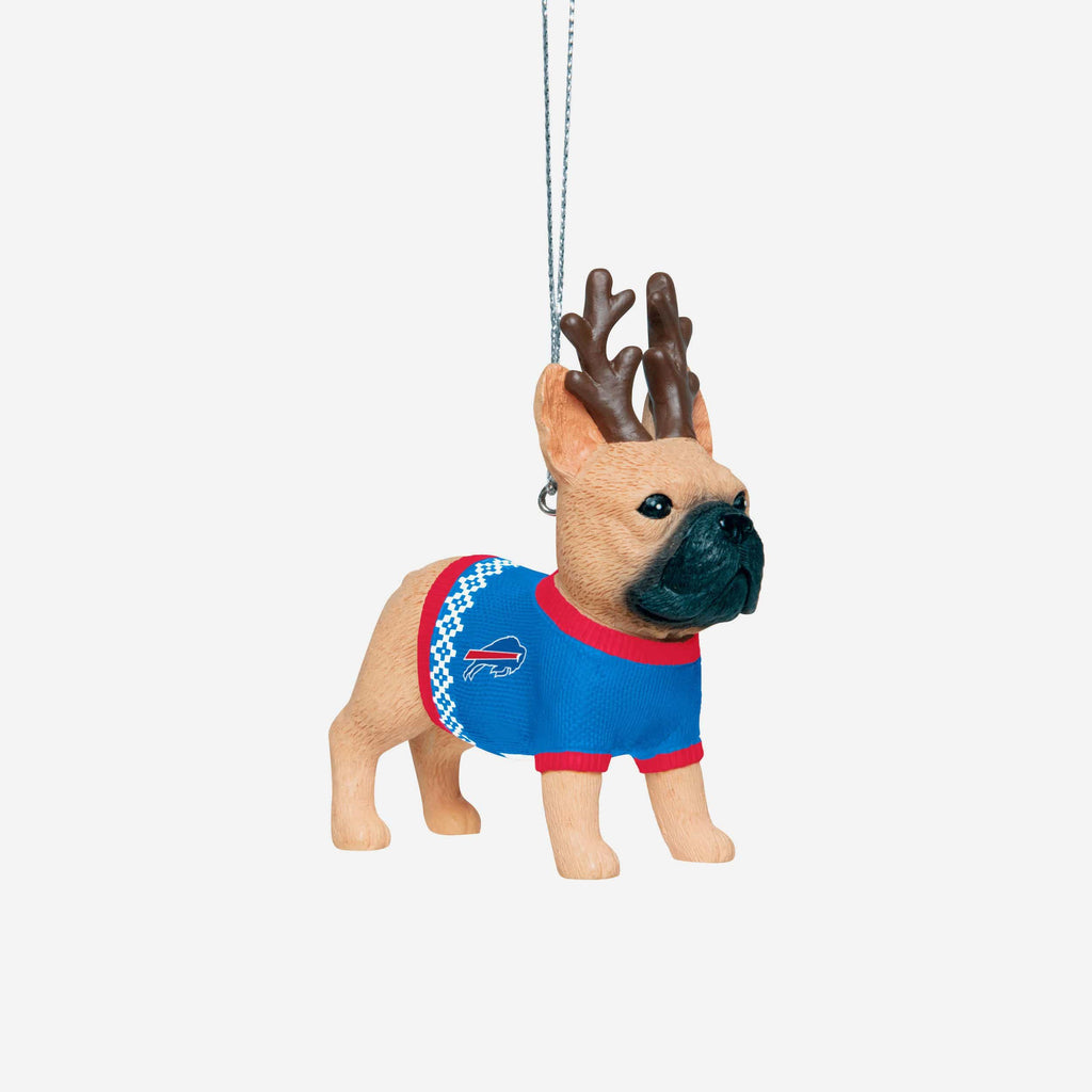 Buffalo Bills French Bulldog Wearing Sweater Ornament FOCO - FOCO.com