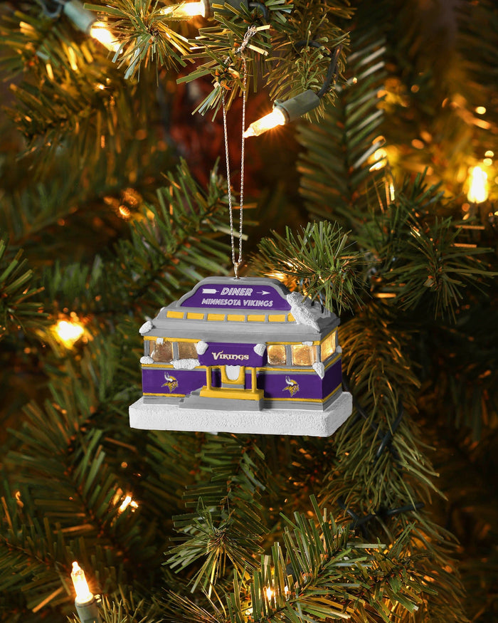 Minnesota Vikings Light Up Diner Ornament FOCO - FOCO.com