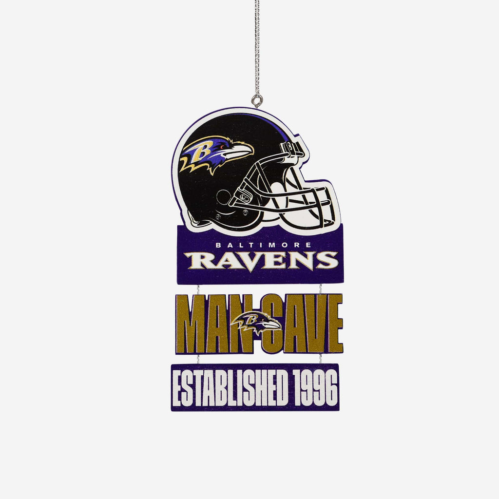 Baltimore Ravens Mancave Sign Ornament FOCO - FOCO.com