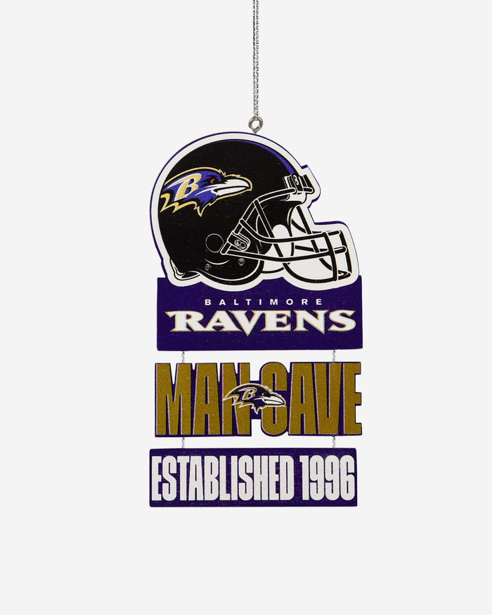 Baltimore Ravens Mancave Sign Ornament FOCO - FOCO.com