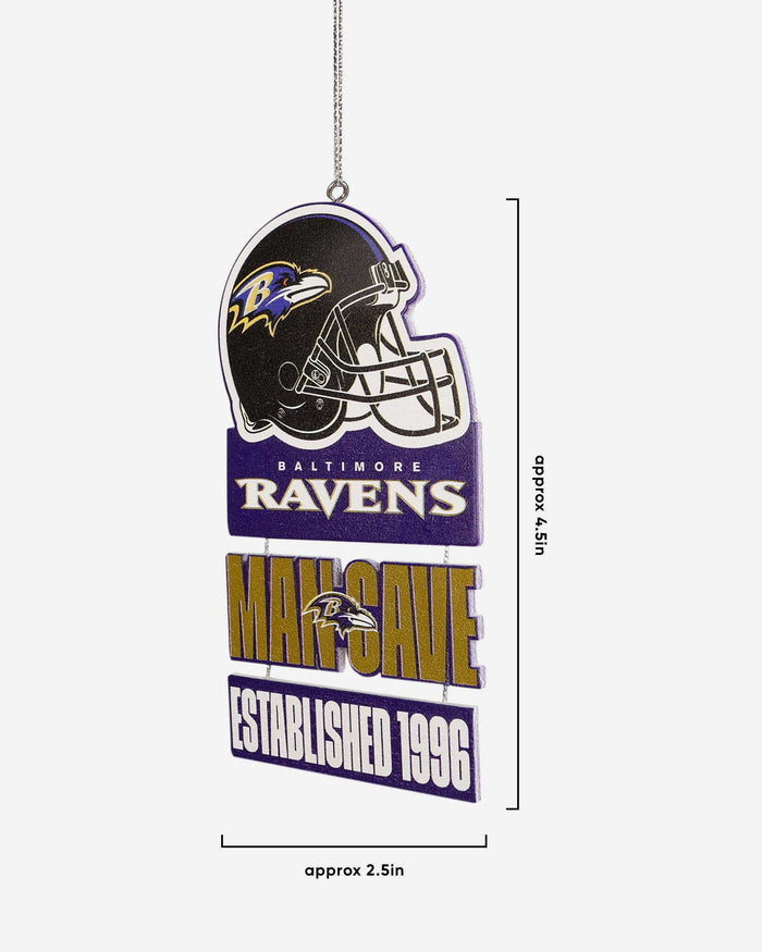 Baltimore Ravens Mancave Sign Ornament FOCO - FOCO.com