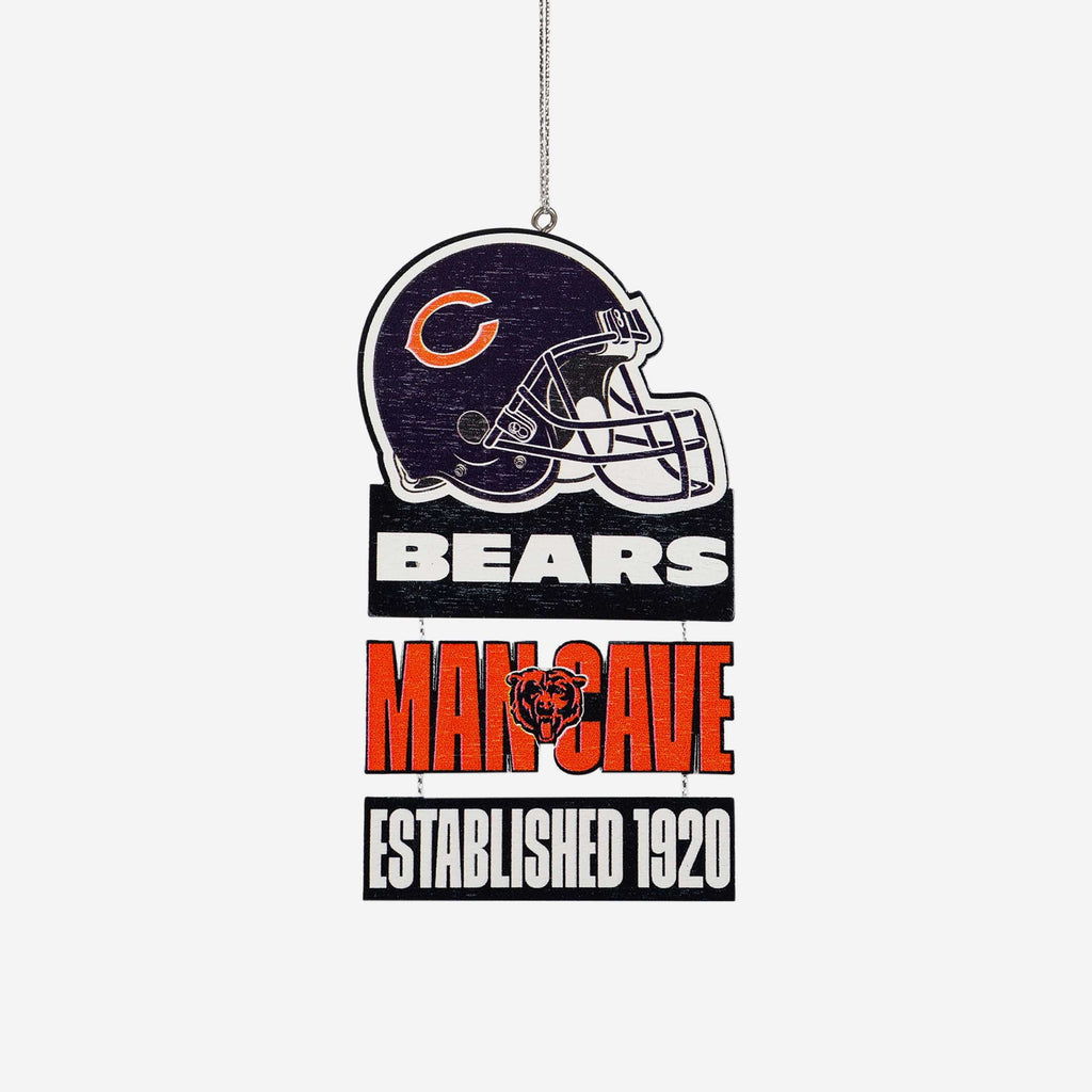 Chicago Bears Mancave Sign Ornament FOCO - FOCO.com