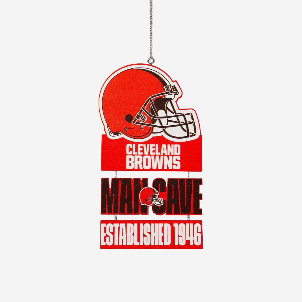 Cleveland Browns Mancave Sign Ornament FOCO - FOCO.com