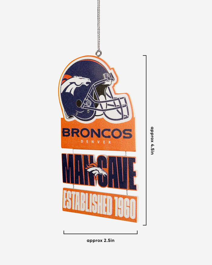 Denver Broncos Mancave Sign Ornament FOCO - FOCO.com