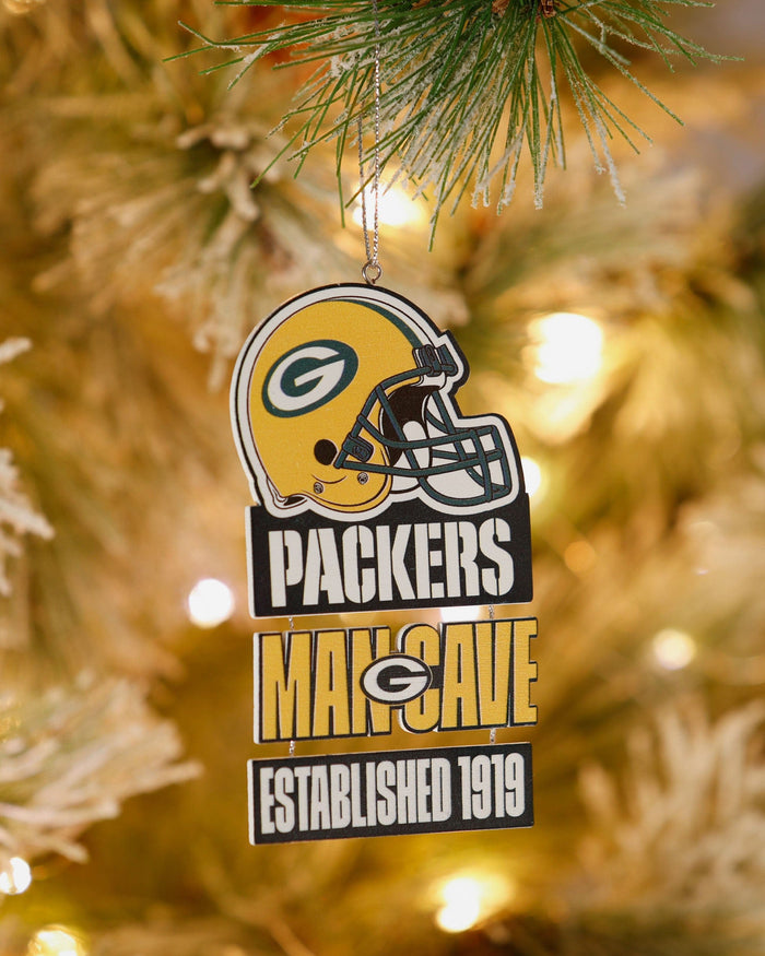 Green Bay Packers Mancave Sign Ornament FOCO - FOCO.com