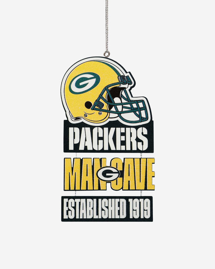 Green Bay Packers Mancave Sign Ornament FOCO - FOCO.com