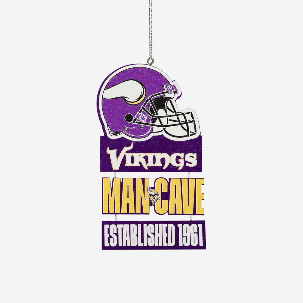 Minnesota Vikings Mancave Sign Ornament FOCO - FOCO.com