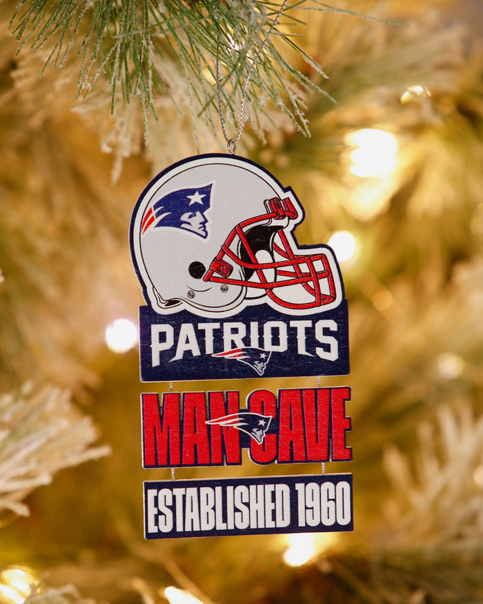 New England Patriots Mancave Sign Ornament FOCO - FOCO.com