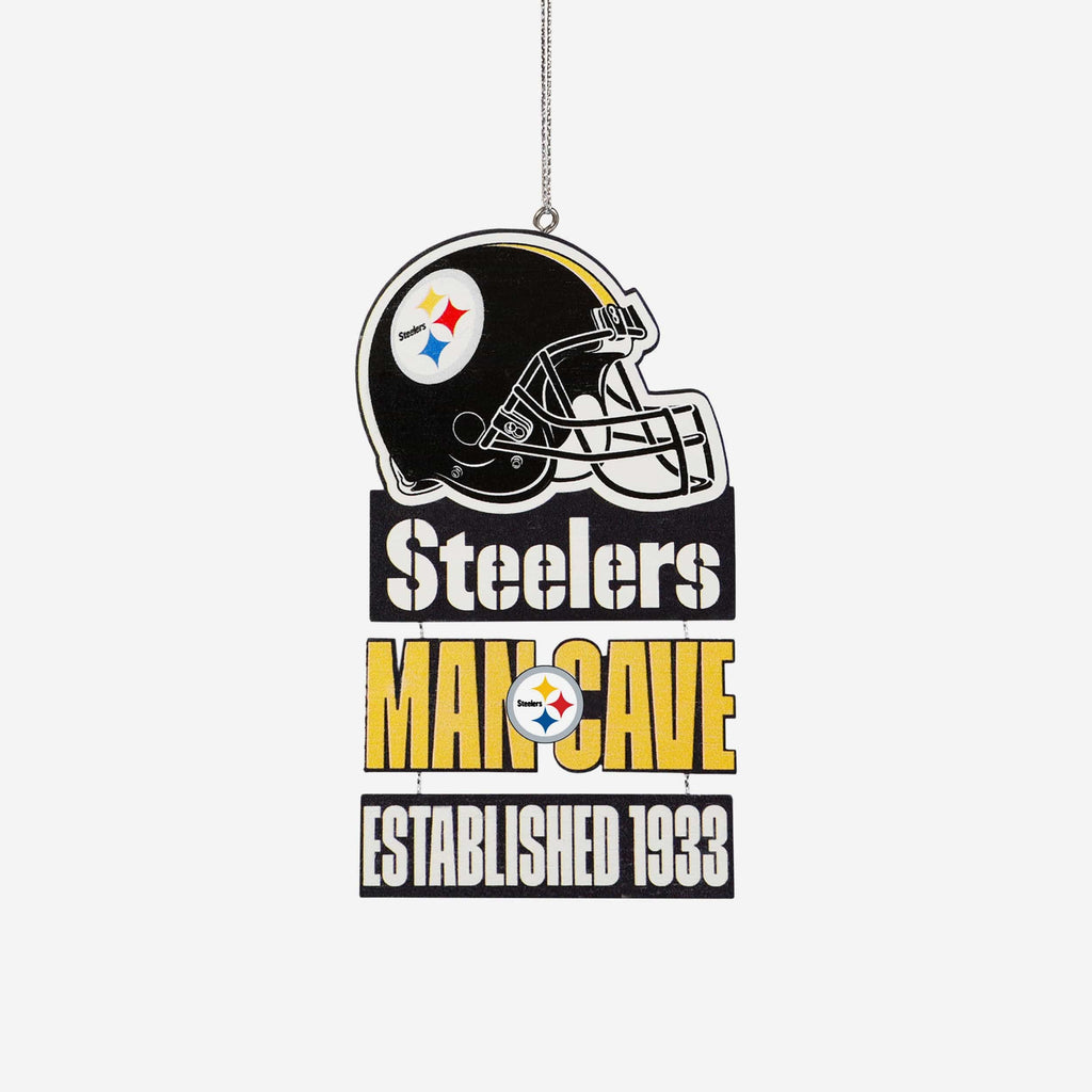 Pittsburgh Steelers Mancave Sign Ornament FOCO - FOCO.com