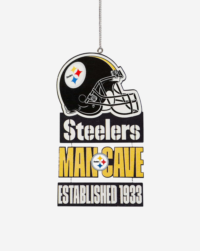 Pittsburgh Steelers Mancave Sign Ornament FOCO - FOCO.com