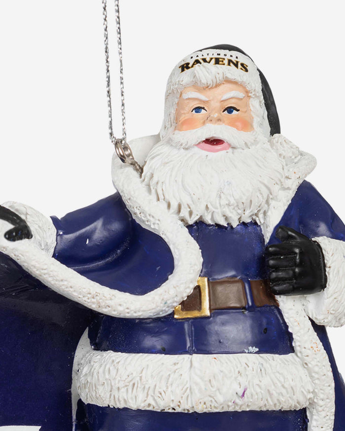 Baltimore Ravens Photoprint Santa Ornament FOCO - FOCO.com